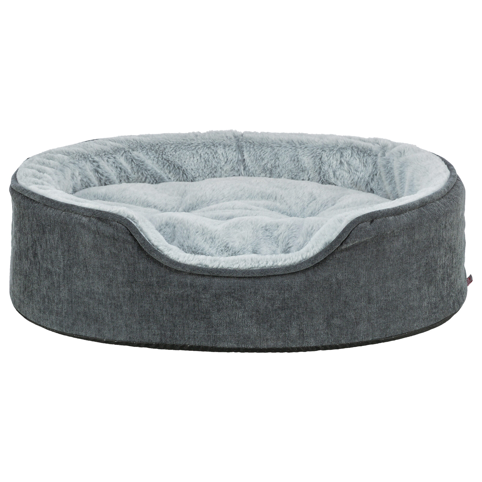 Trixie Vital Lino Soft Oval Bed - Gray - 60 x 45 cm
