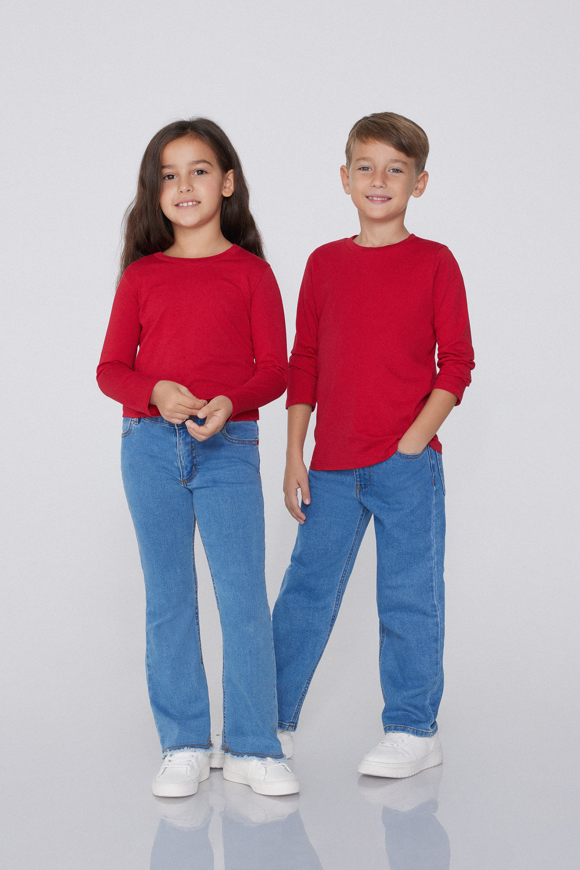 Unisex Kids’ Basic Long-Sleeved Cotton Top