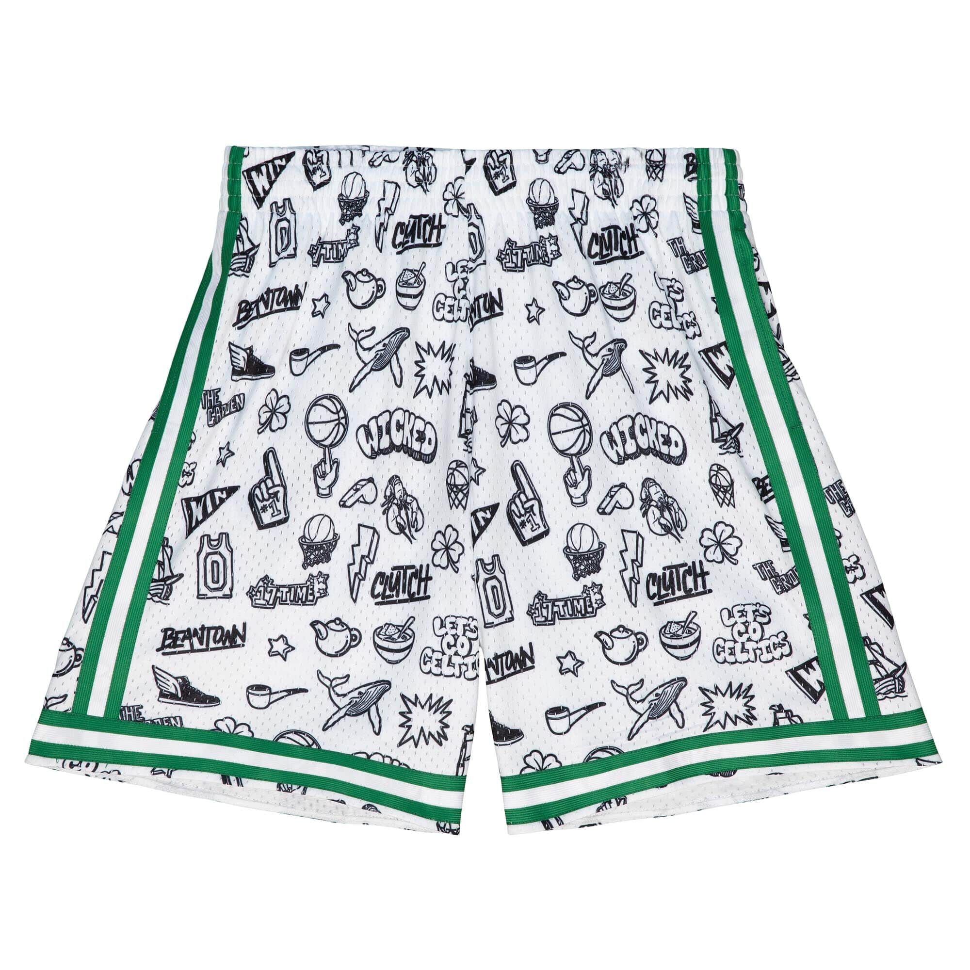 Boston Celtics Doodle Mitchell & Ness Swingman NBA Shorts