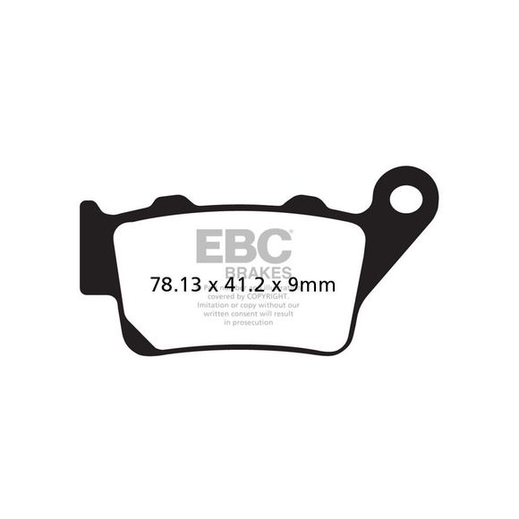 EBC Organic Rear Brake PadsRef: FA208TT / FA208X