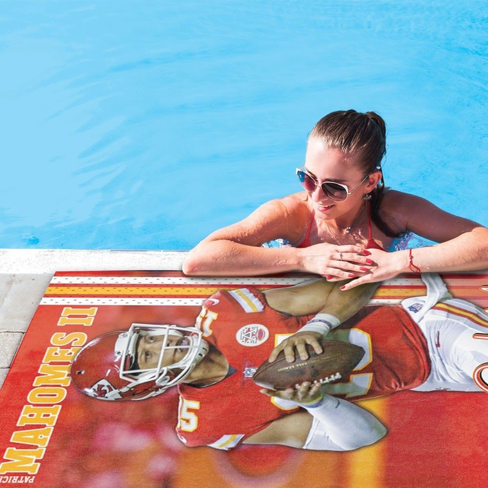 Patrick Mahomes Kansas City Chiefs Spectra NFL Beach Towel