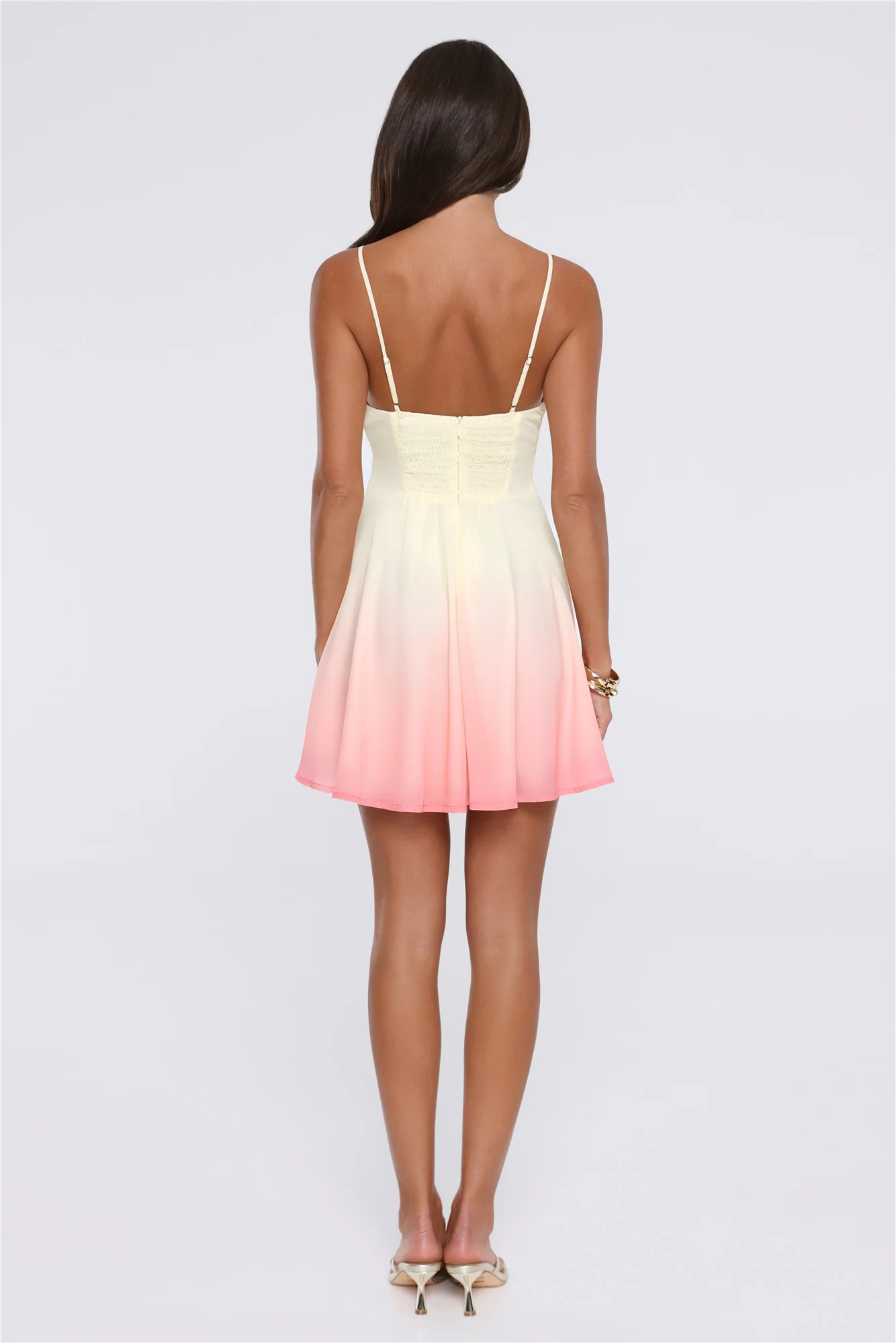 Leading Energy Mini Dress Yellow