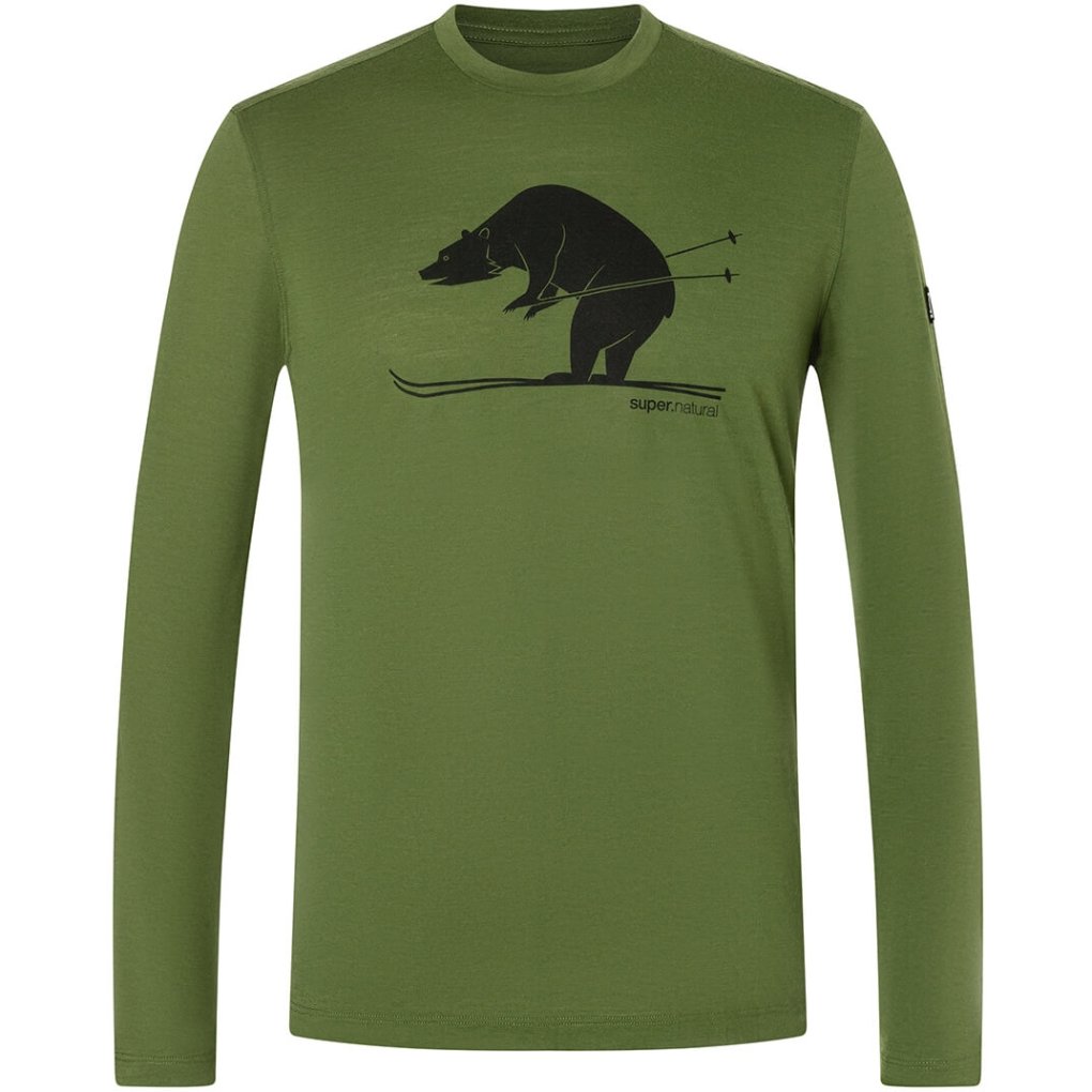 SUPER.NATURAL Ski Karl Longsleeve Men - Chive/Jet Black