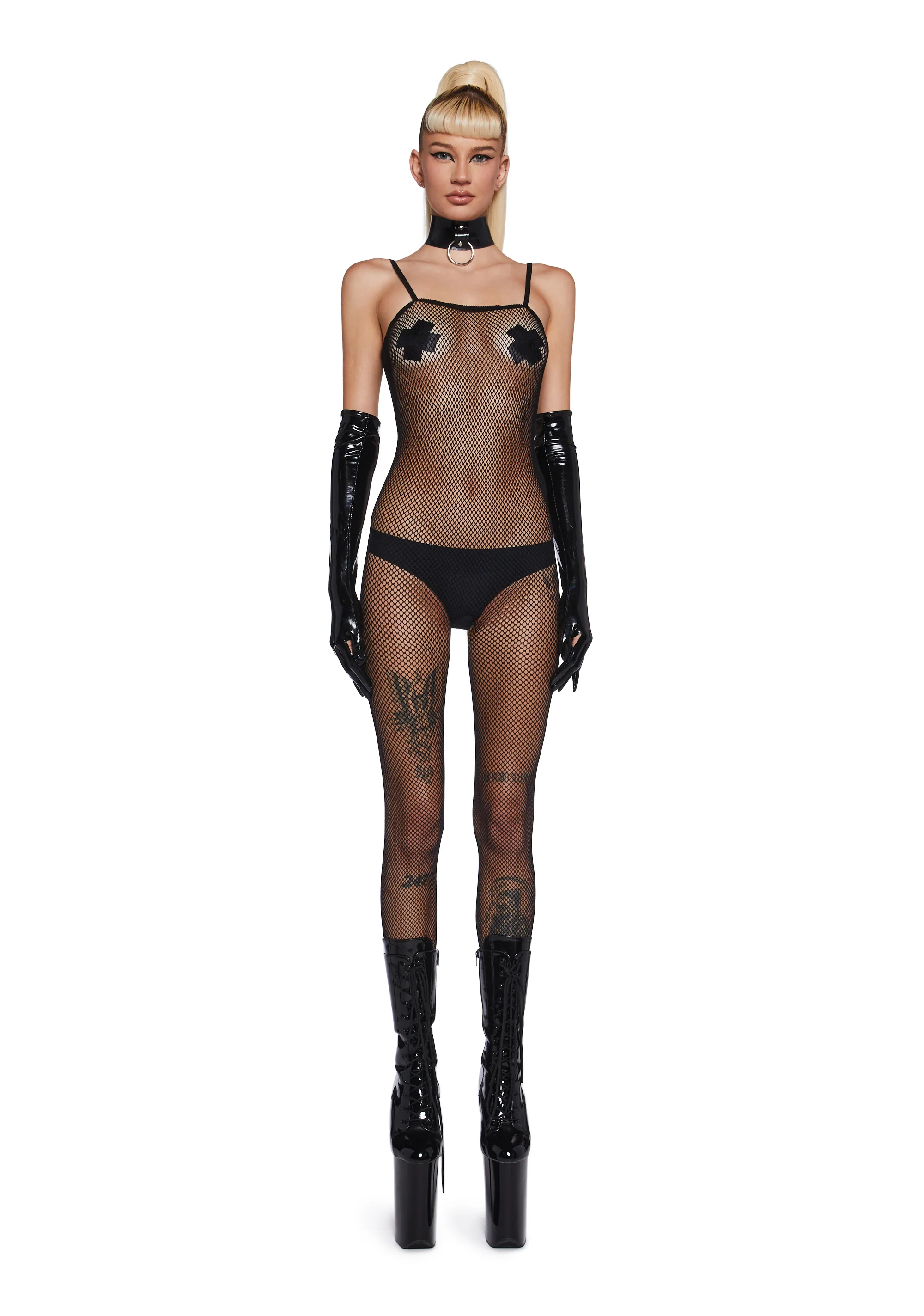 Out Of Luck Fishnet Body Stocking