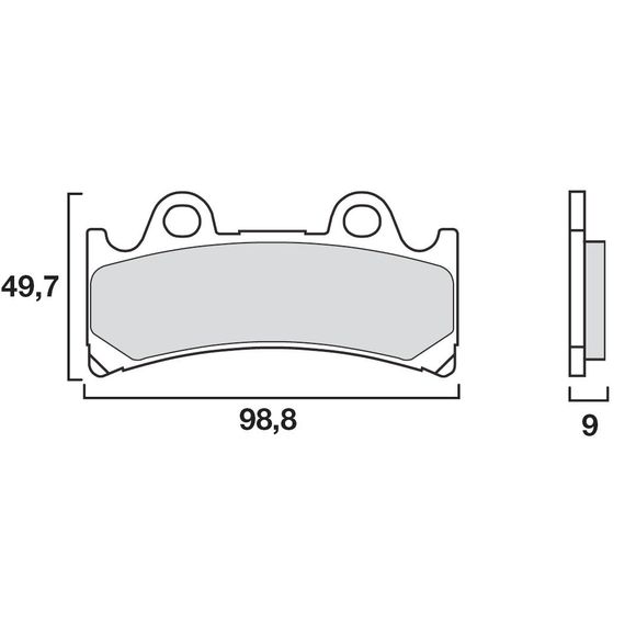 Plaquettes de freins Brembo Sinter Métal Fritté avantRef : 07YA32SA