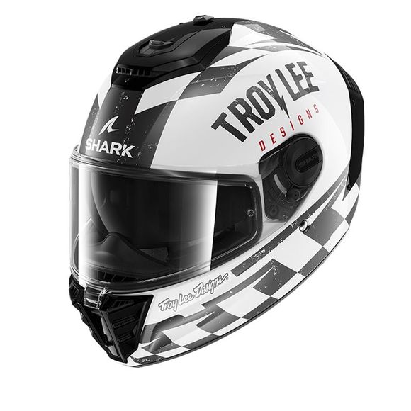Shark SPARTAN RS RACESHOP Full-Face Helmet - White / BlackRef: Sh1739-C42108