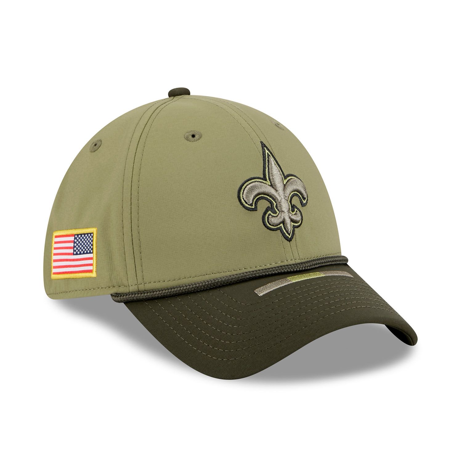 New Orleans Saints 2025 NFL Salute to Service 39THIRTY Flex Cap Olive