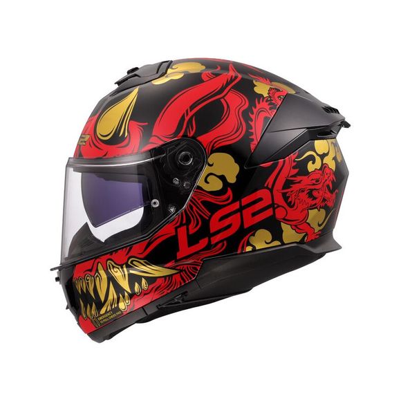 Casque intégral LS2 FF808 - STREAM II - DRAKO - Noir / RougeRef : LS1023