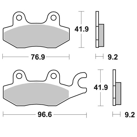 SBS 688HF Organic Front Brake PadsRef: 688HF / 688000