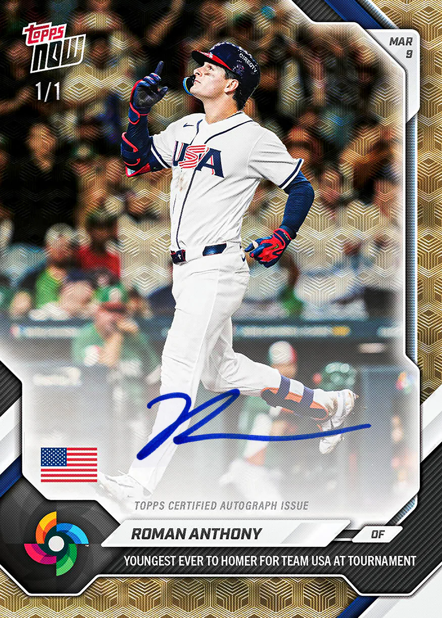 Roman Anthony - 2026 World Baseball Classic Topps NOW® - Card 21