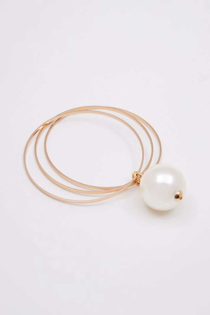 Rigid bracelet with maxi pearl - GOLD
