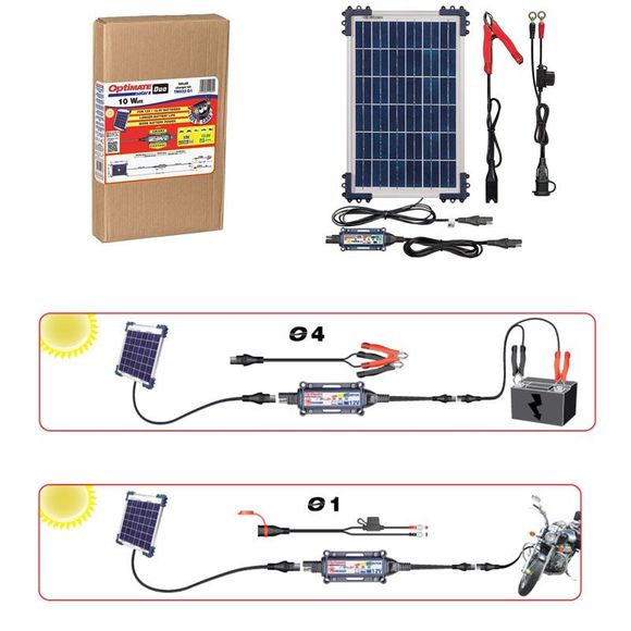 Chargeur de batterie Tecmate OPTIMATE SOLAR DUO avec panneau 10W TM522D1 UniverselRef : TM522D1