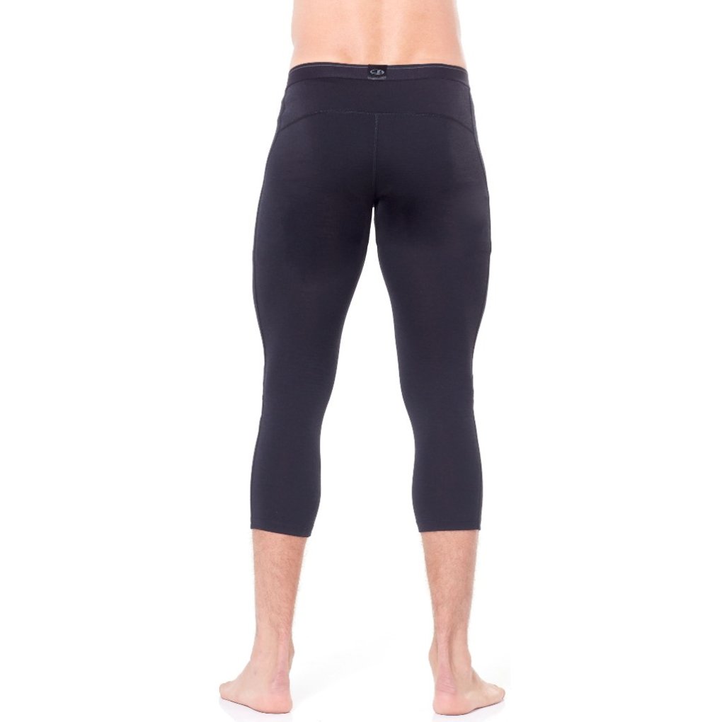 Icebreaker Merino 200 Oasis 3/4 Thermal Leggings Men - Black/Monsoon