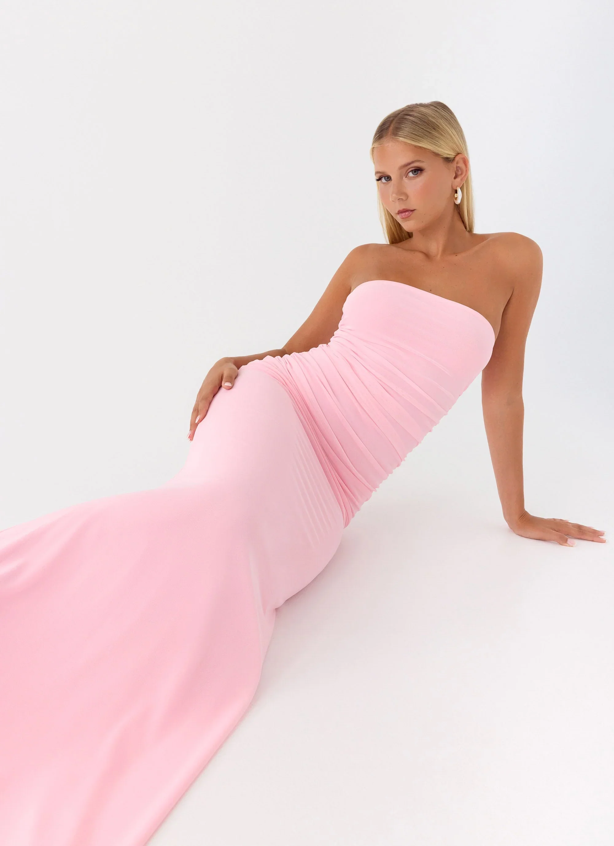 Iroha Strapless Maxi Dress - Pink