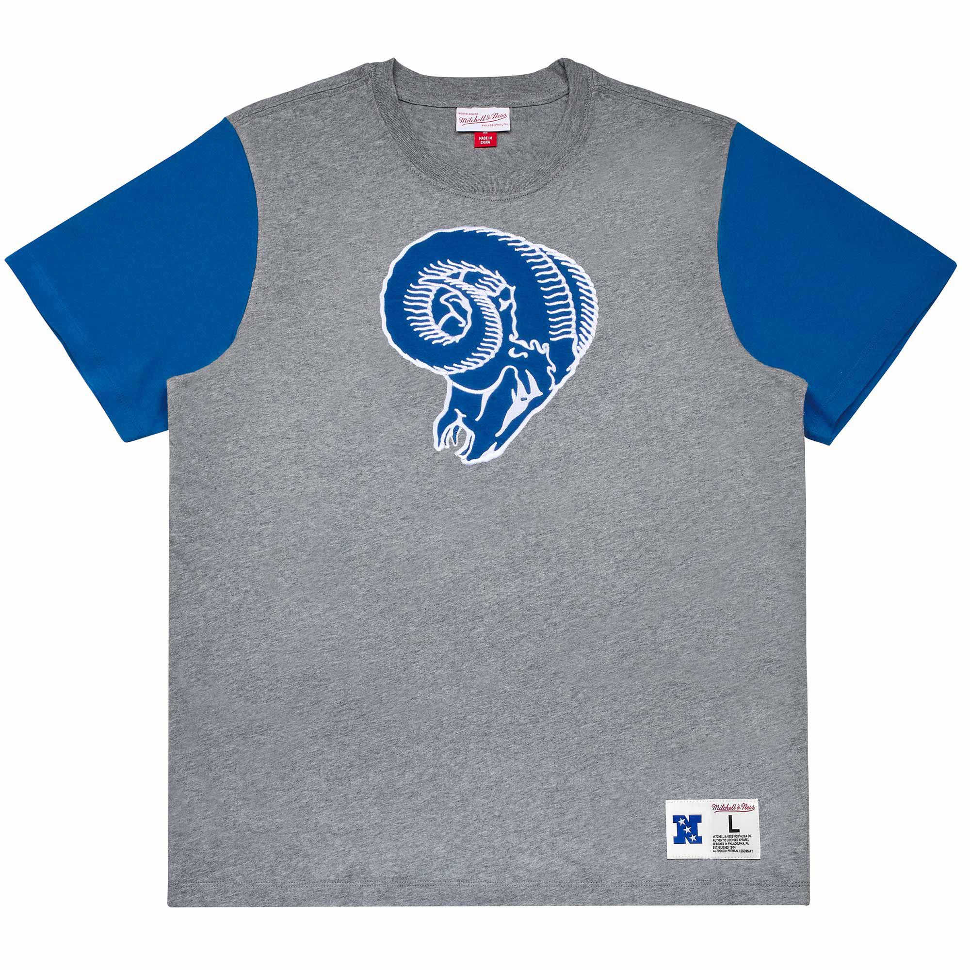 Los Angeles Rams Mitchell & Ness Color Blocked NFL Throwback T-Shirt
