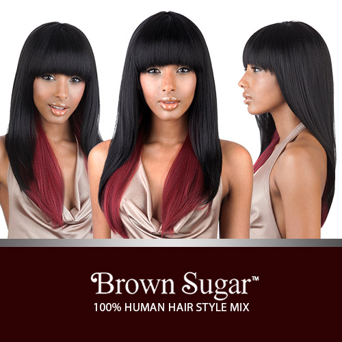 ISIS Human Hair Blend Wig Brown Sugar BS103