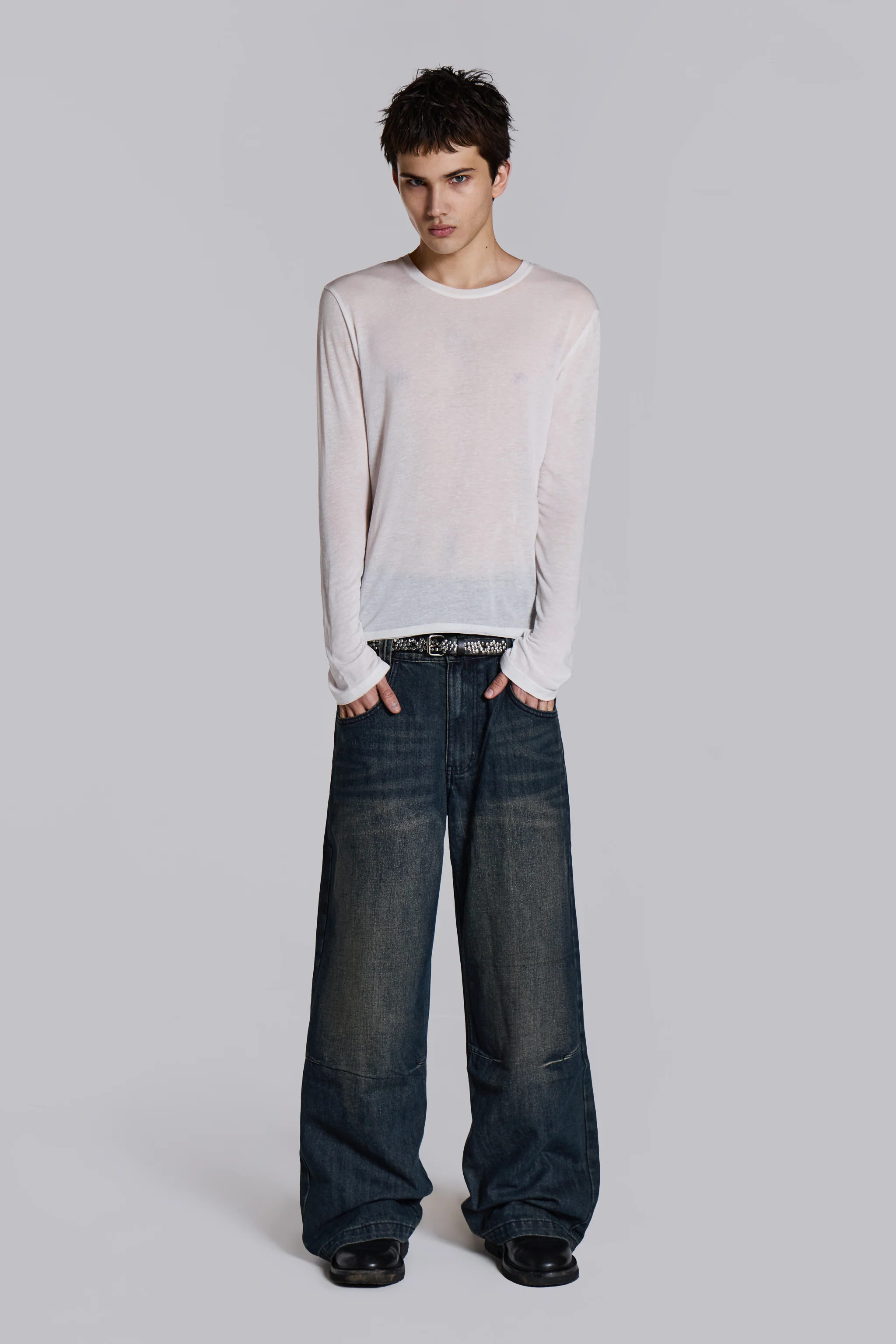 White Mist Long Sleeve Top