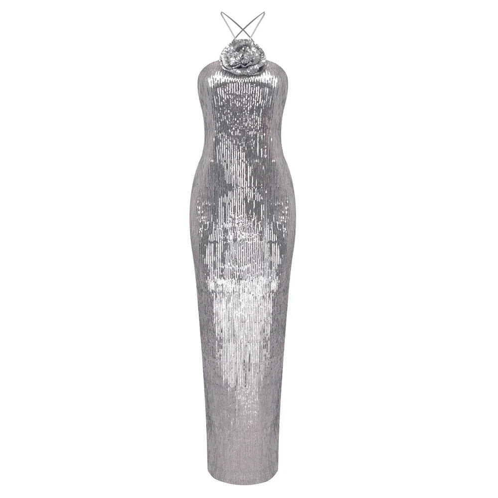 Averie Sequin Maxi Dress