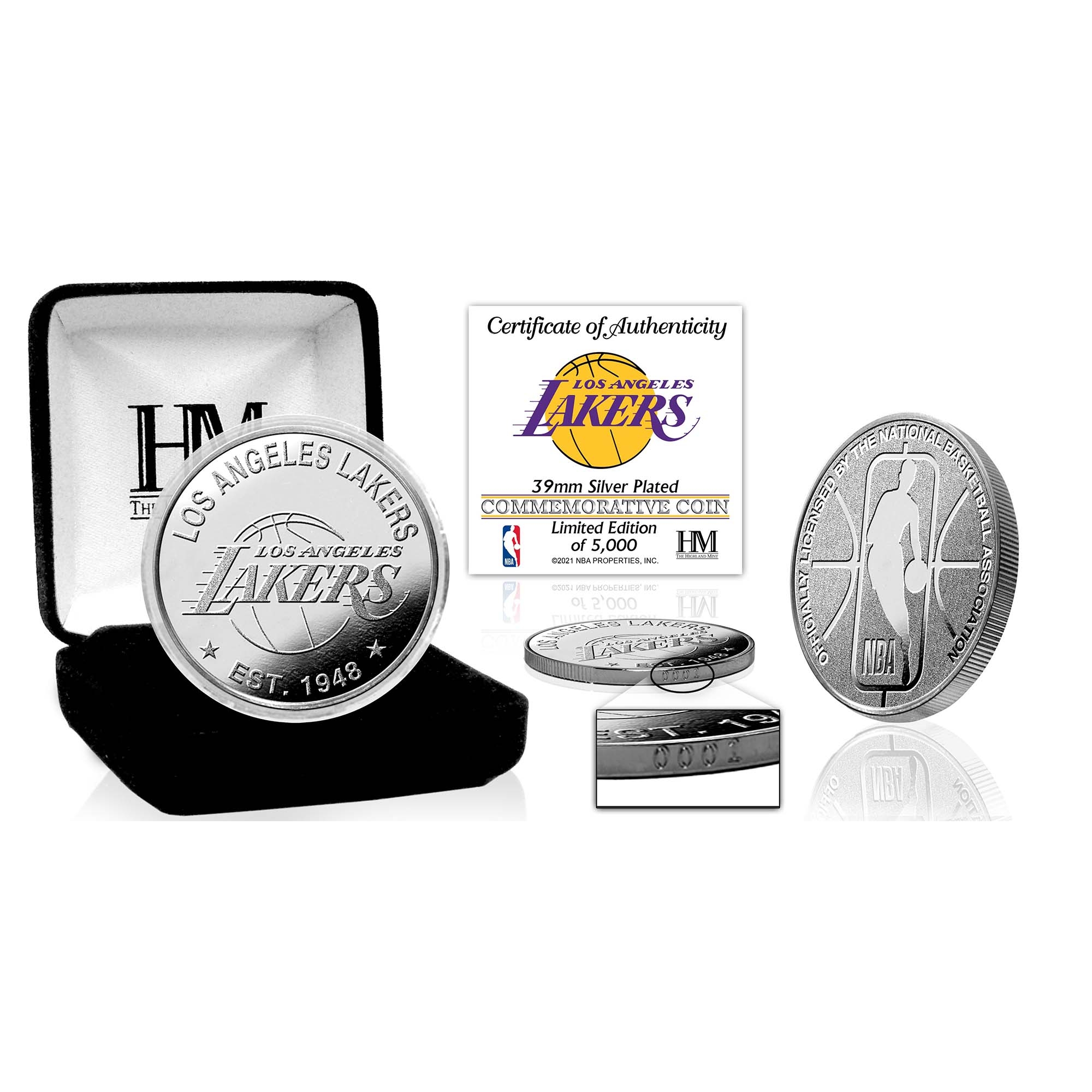 Los Angeles Lakers NBA Team Silver Mint Coin