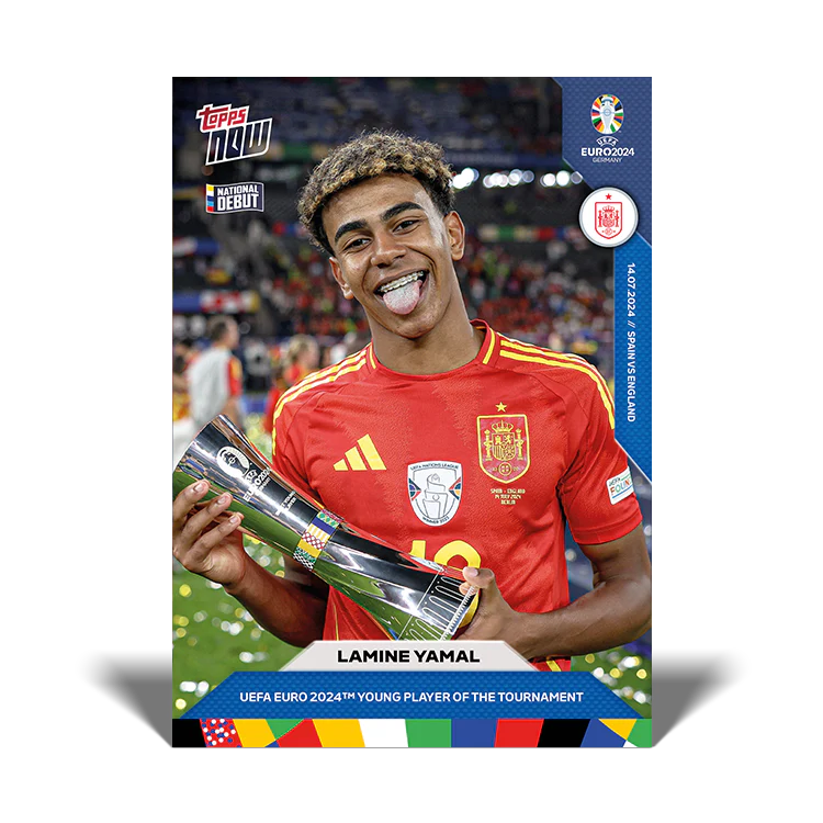 Lamine Yamal - UEFA EURO 2024™ Young Player of the Tournament - EURO 2024 TOPPS NOW® Card 62