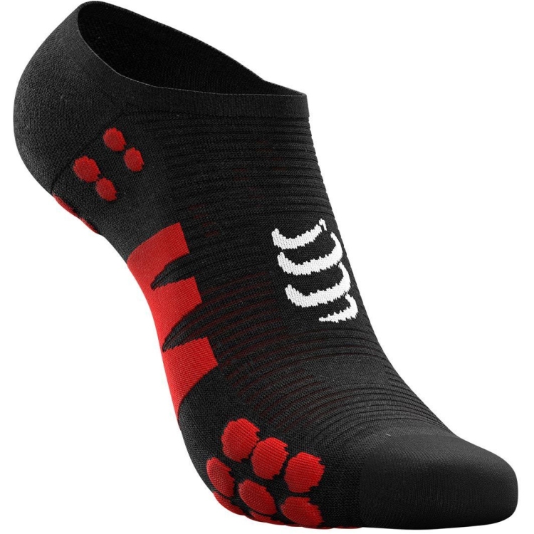 Compressport No Show Socks - black/red