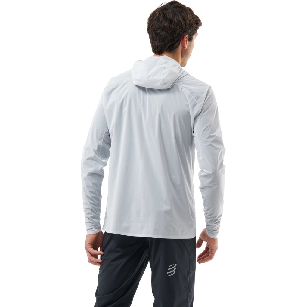 Compressport Hurricane Waterproof 10/10 Jacket Unisex - grey dawn/fluo red