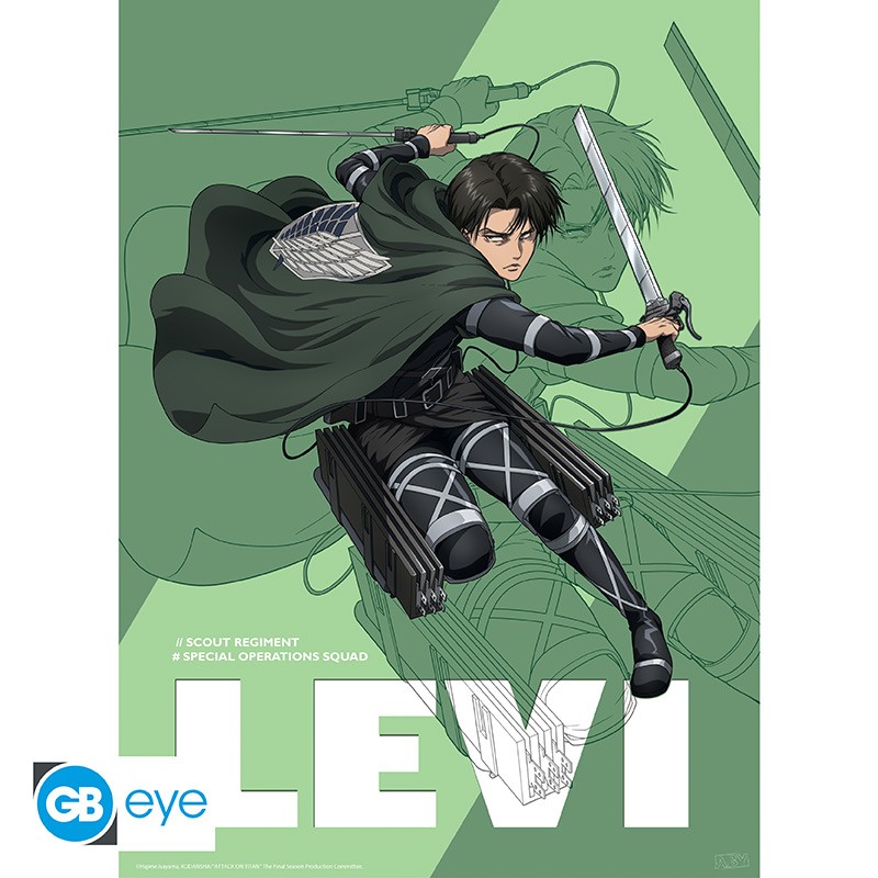 ATTACK ON TITAN Poster S4 Levi (52x38cm)
