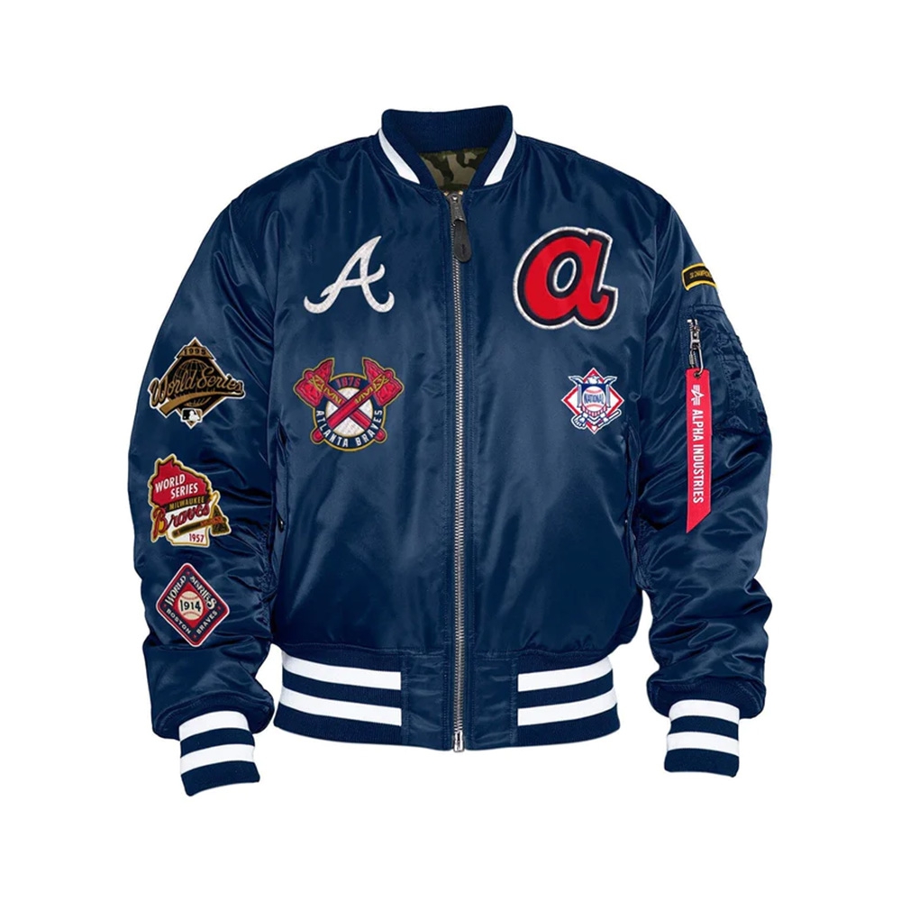 Atlanta Braves New Era x Alpha Industries Reversible Bomber Jacket