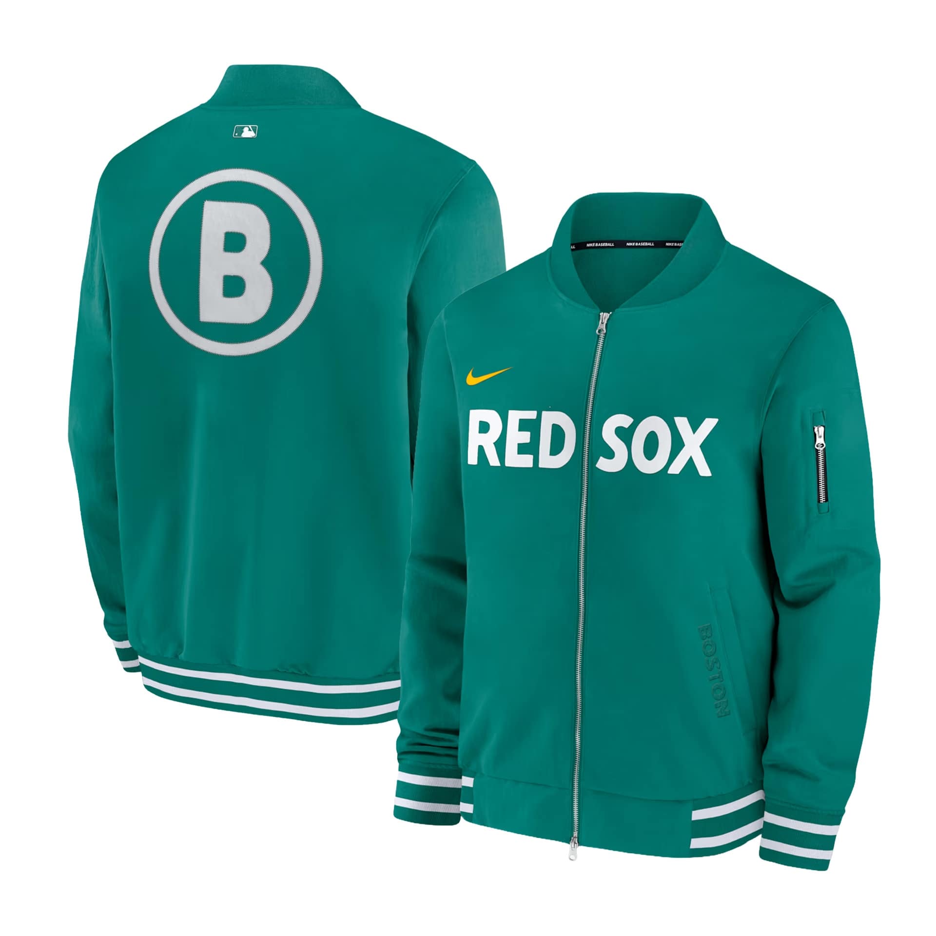 Boston Red Sox City Connect 2026 MLB Authentic Dugout Bomber Jacket Green