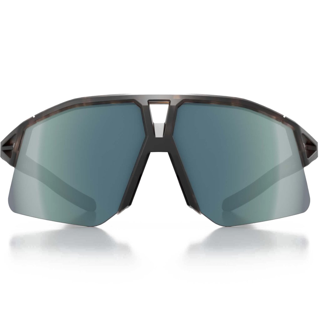 KOO Hype Sunglasses - Havana Matt - Petrol Mirror