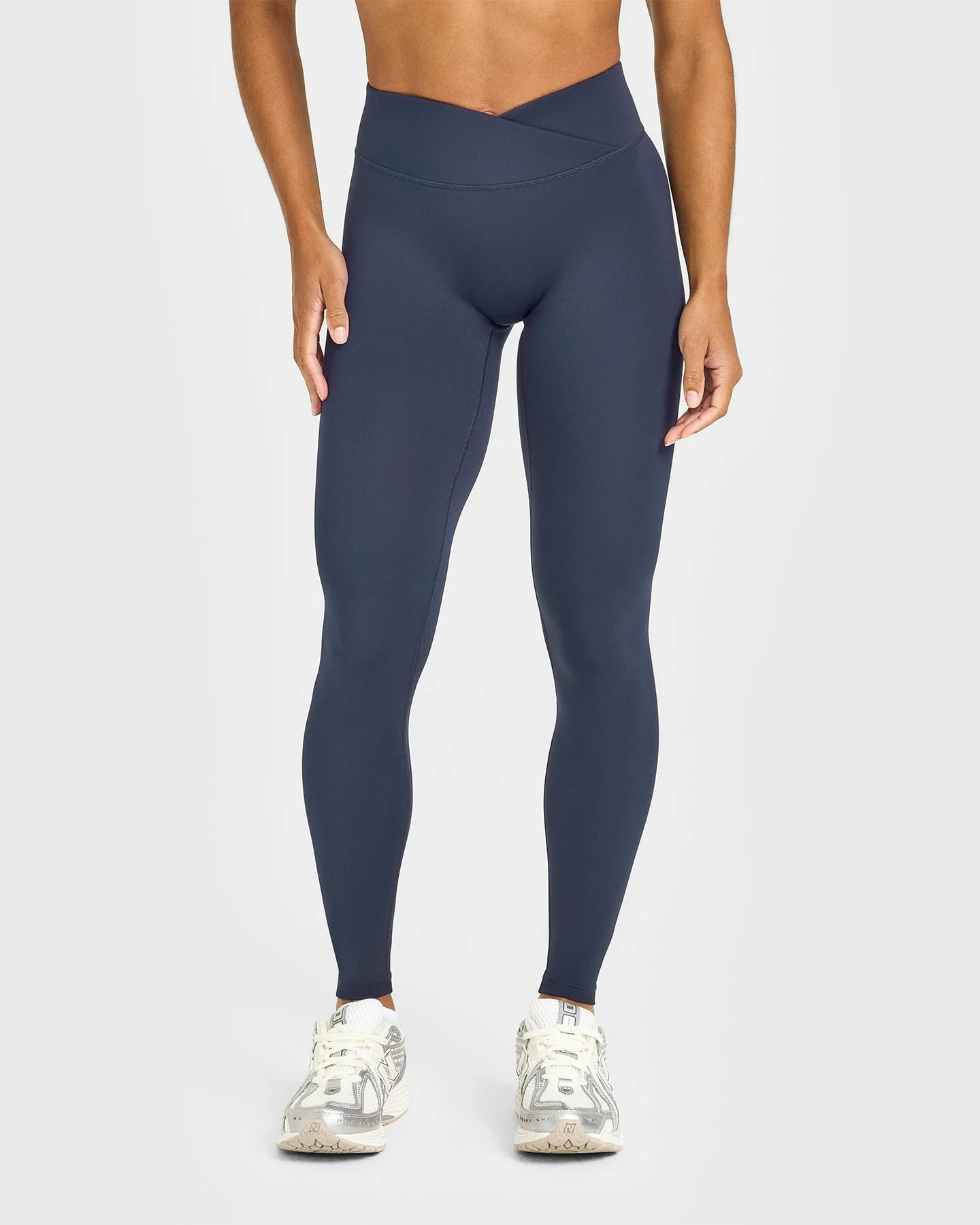 UnifiedMove™ Wrap Leggings White Logo | True Blue