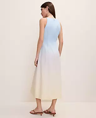 Weekend Ombré Midi Dress in Linen Blend