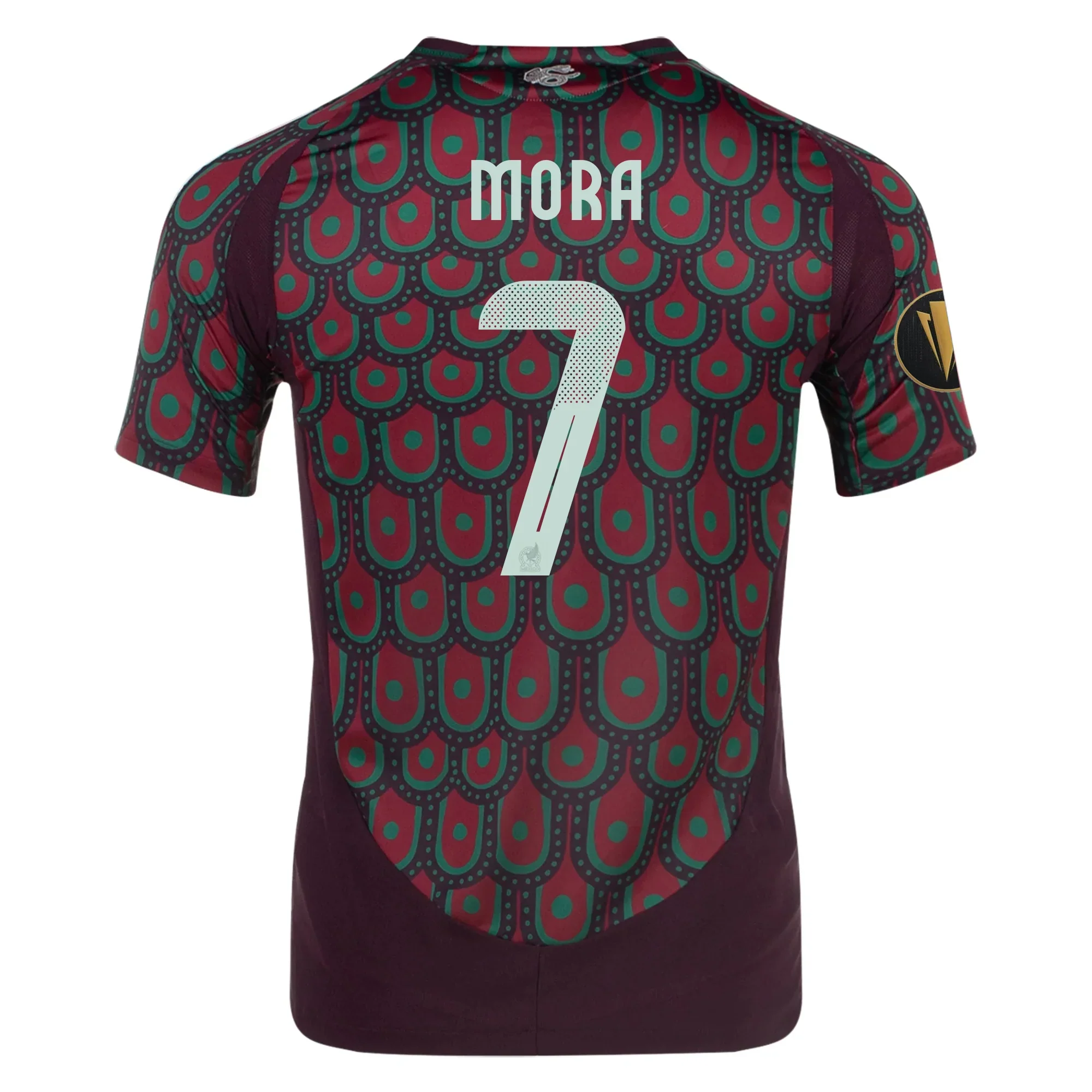 Mexico Gilberto Mora Home Jersey 24/25 w/ Gold Cup 2025 Patches (Multicolor)