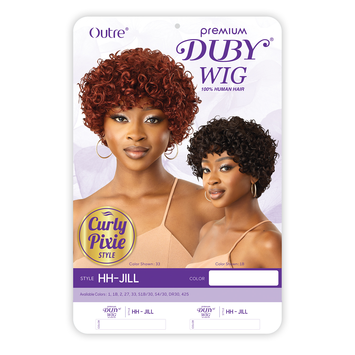 Outre Human Hair Premium Duby Wig Curly Pixie Style HH-Jill