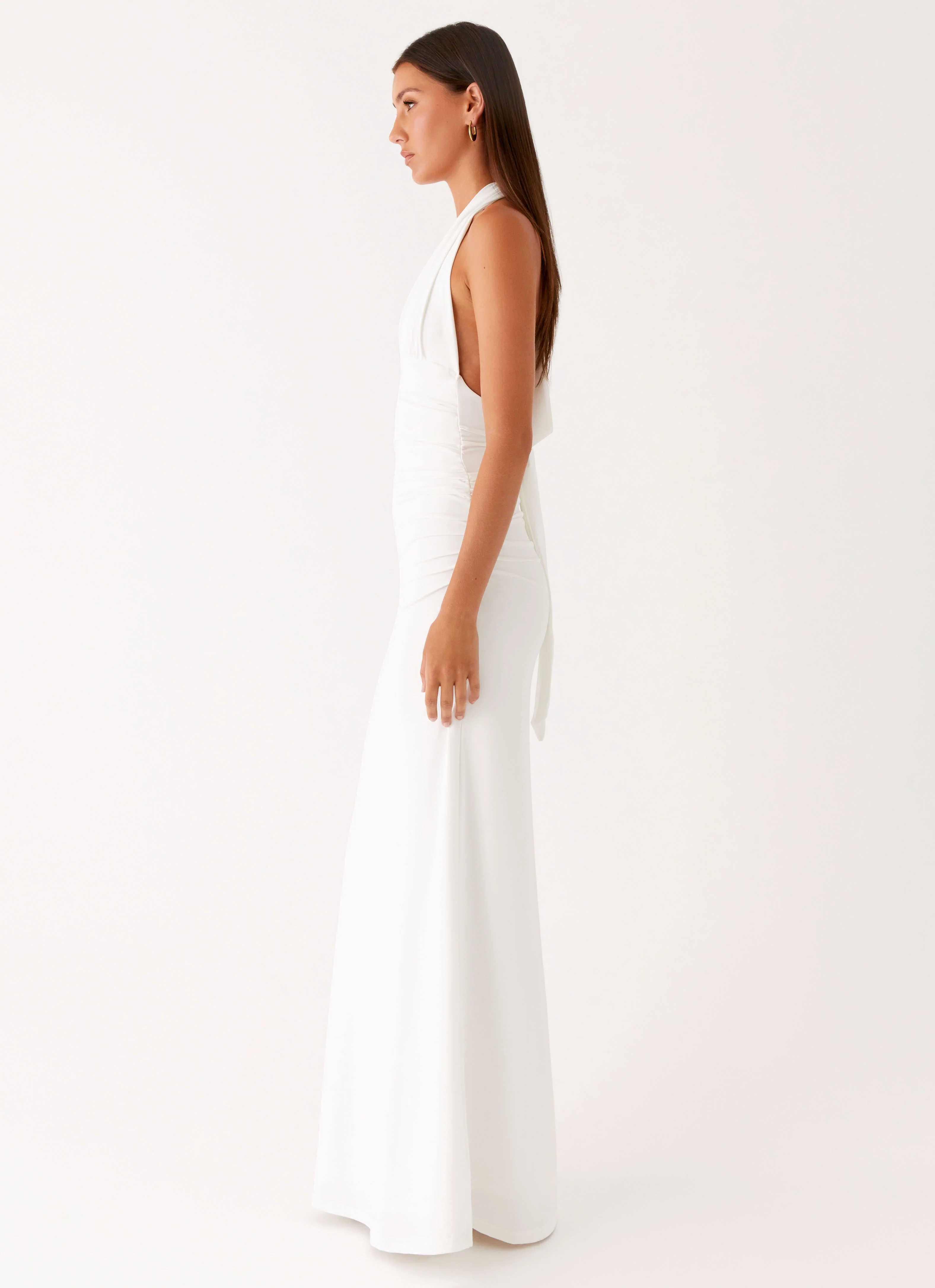 Ilaria Halter Maxi Dress - White