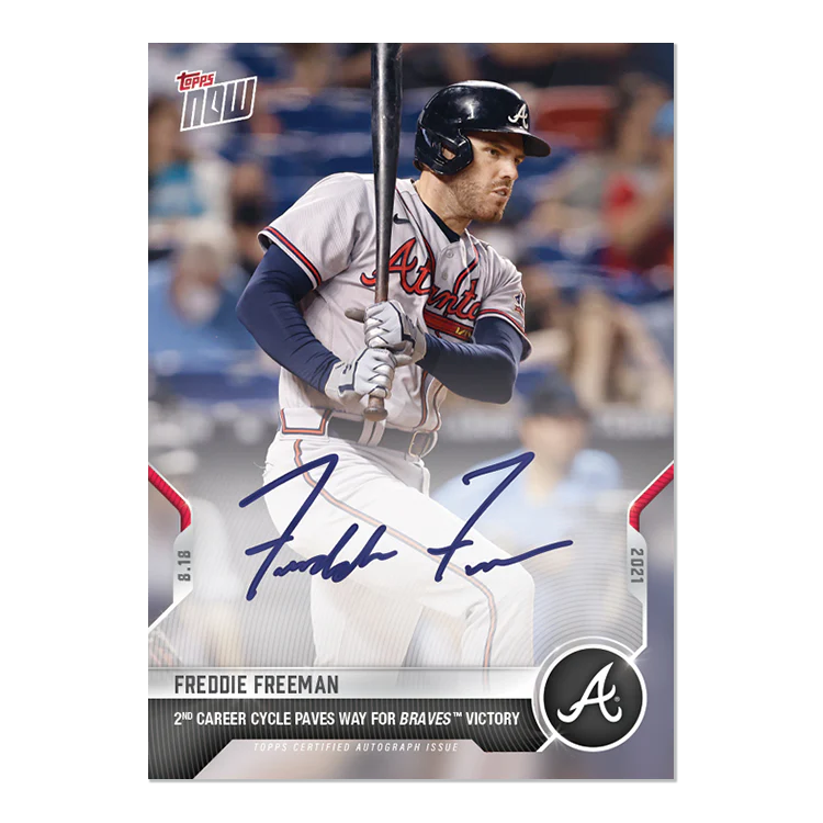On-Card Auto # to 99 - Freddie Freeman - 2021 MLB TOPPS NOW® Card 678A