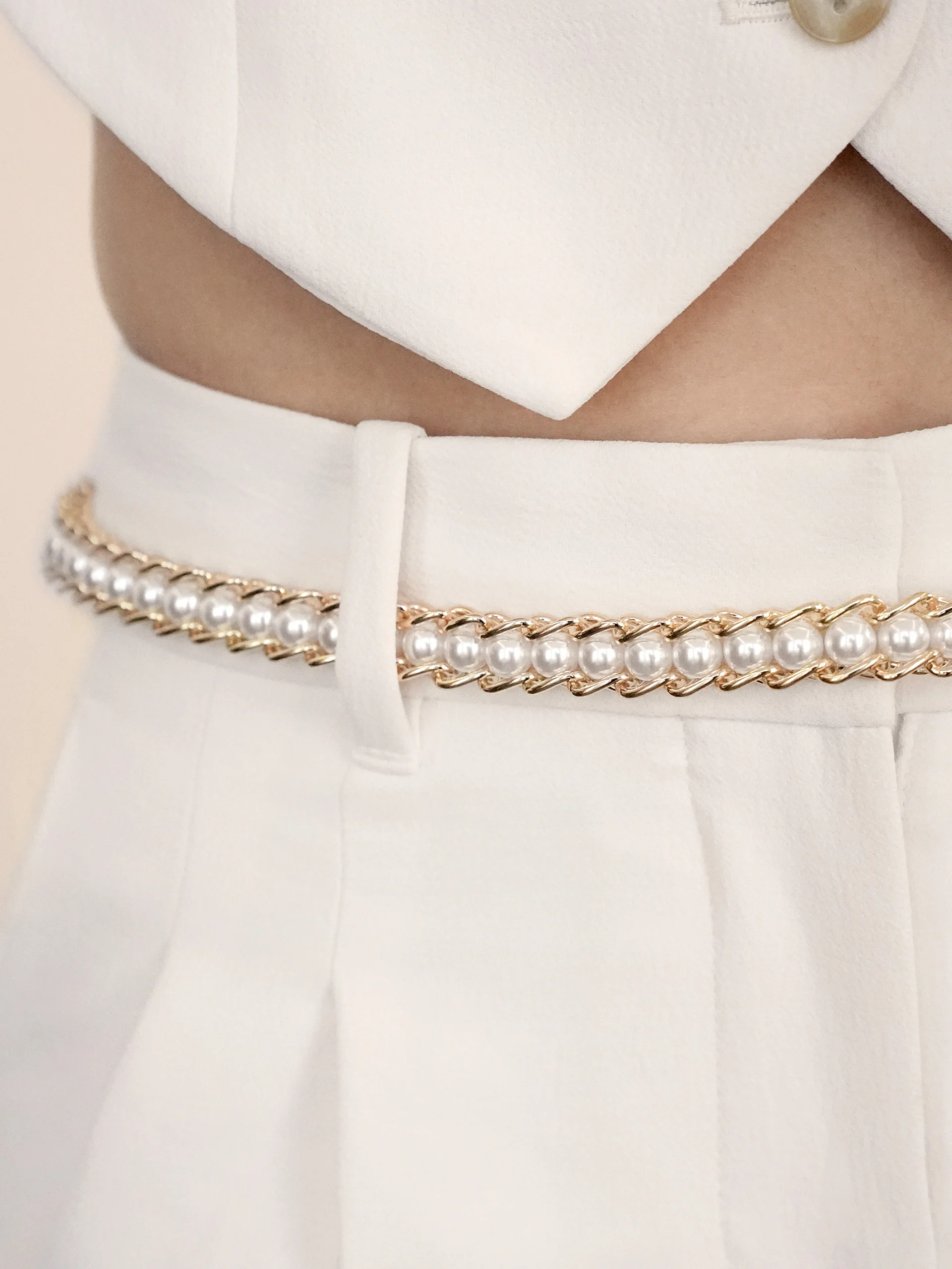 Pearl Row Waist Chain
