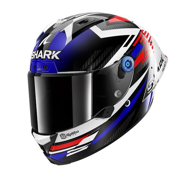 Shark AERON-GP FIM RACING FIRSTLAP Full-Face Helmet - Carbon / BlueRef : SH1797