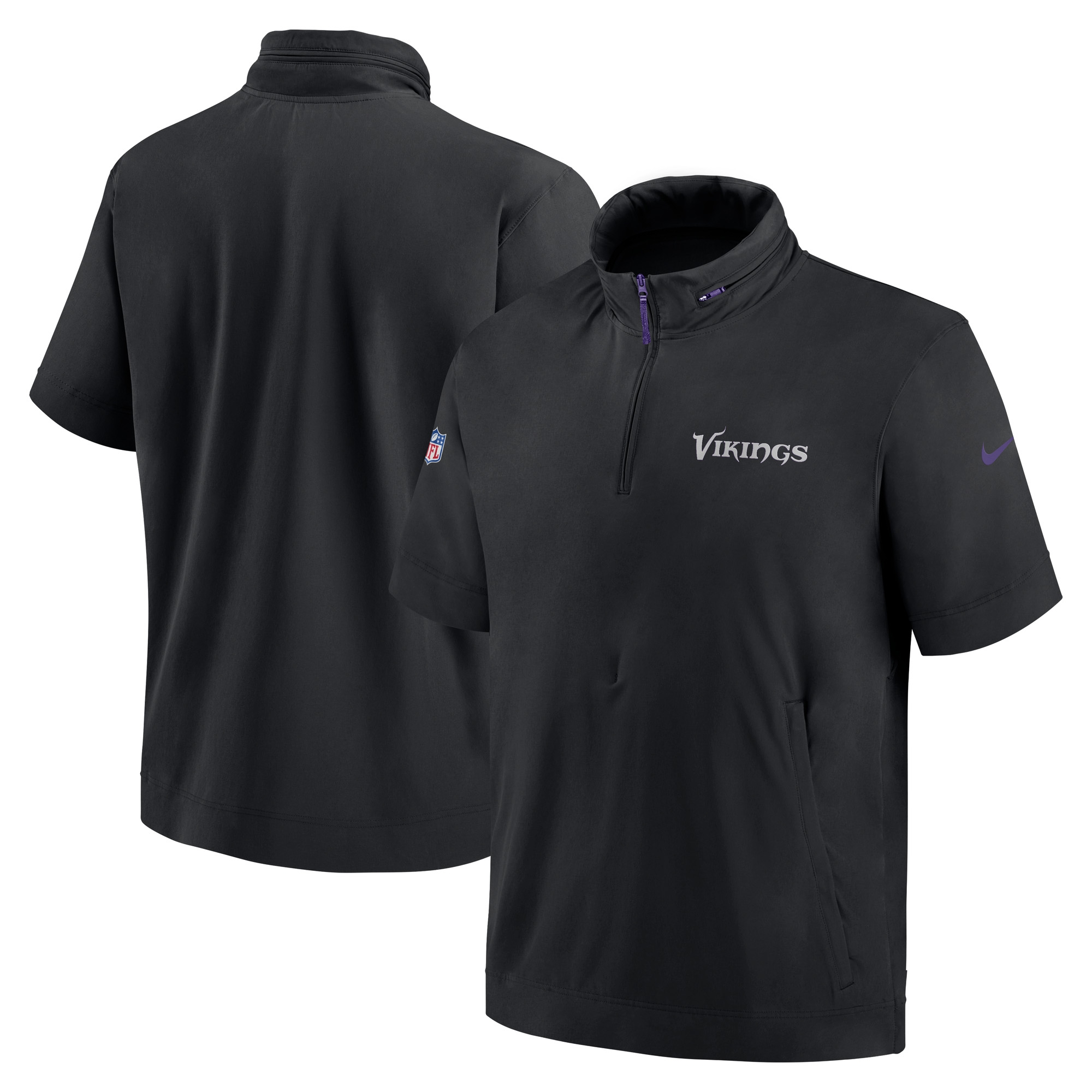 Minnesota Vikings 2024 NFL Sideline Nike Lightweight Coach Jacket Black