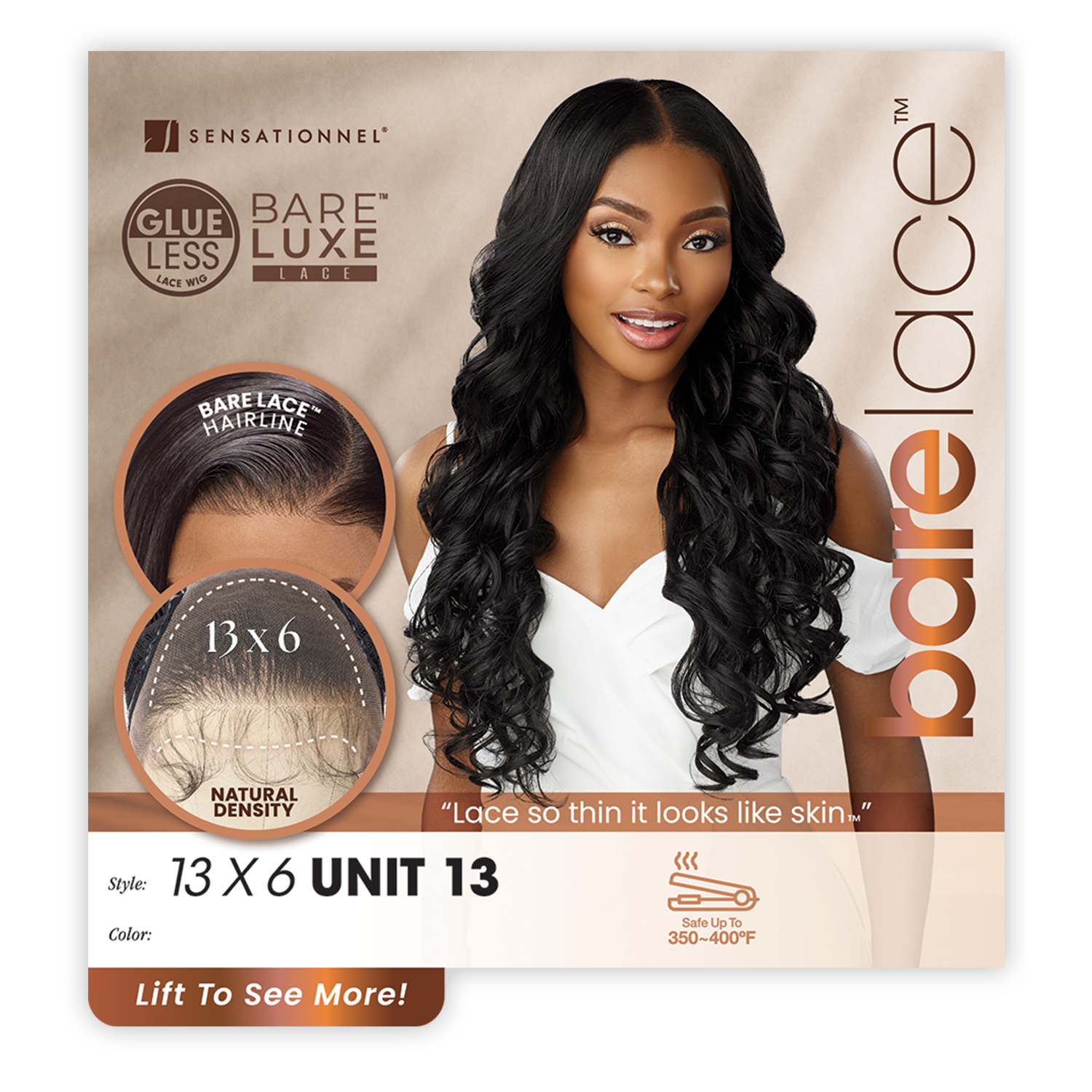 Sensationnel Lace Front Wig BareLace Glueless 13X6 Unit 13
