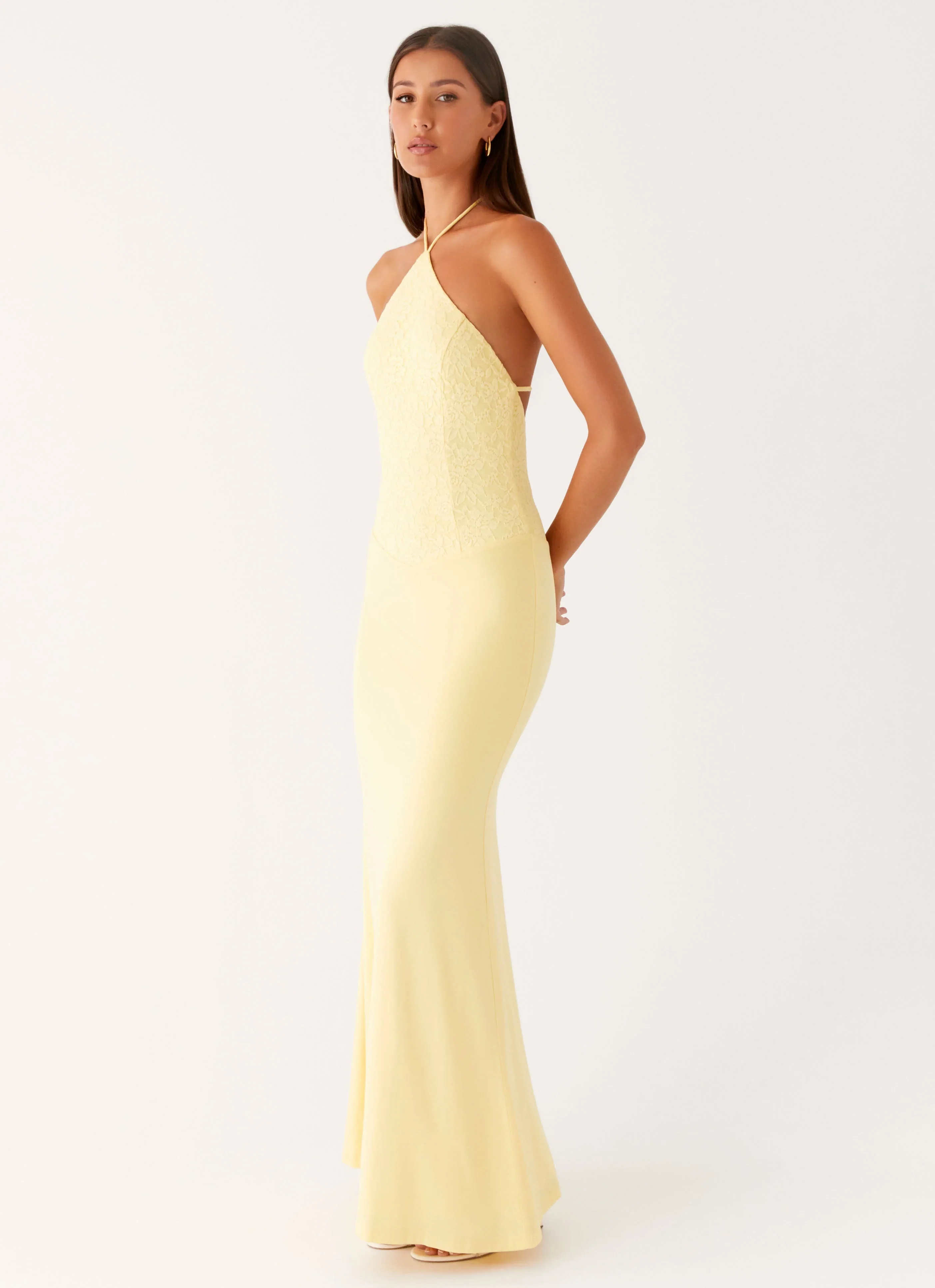 Fiesta Halter Maxi Dress - Sunny Yellow