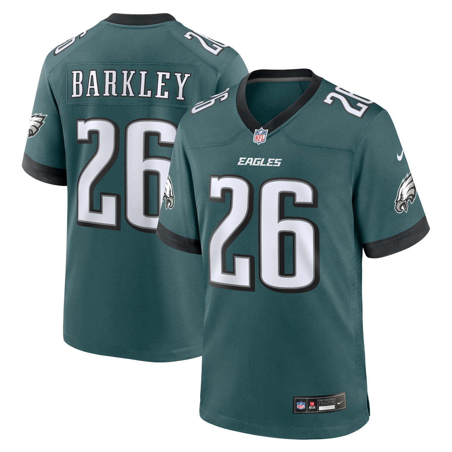 Saquon Barkley #26 Philadelphia Eagles Nike Game NFL Jersey Green (2025)