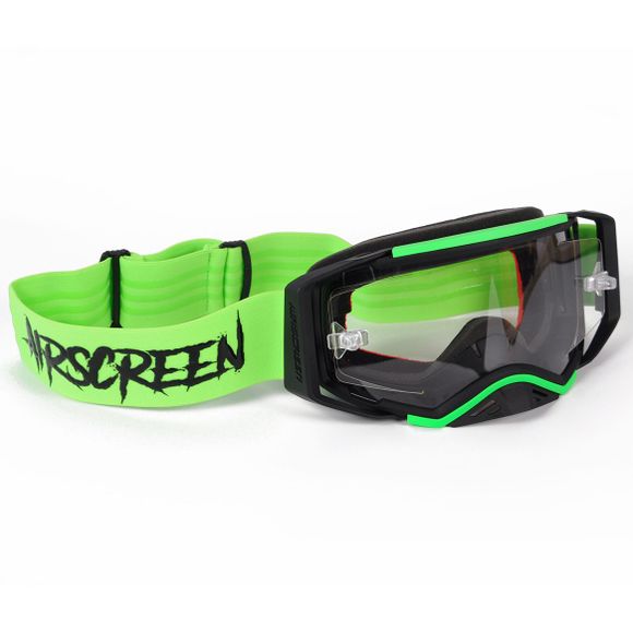 Airscreen Aero 07 EX clear screen cross mask 2026 - Green / BlackRef: ASM0162 / 001-017-07