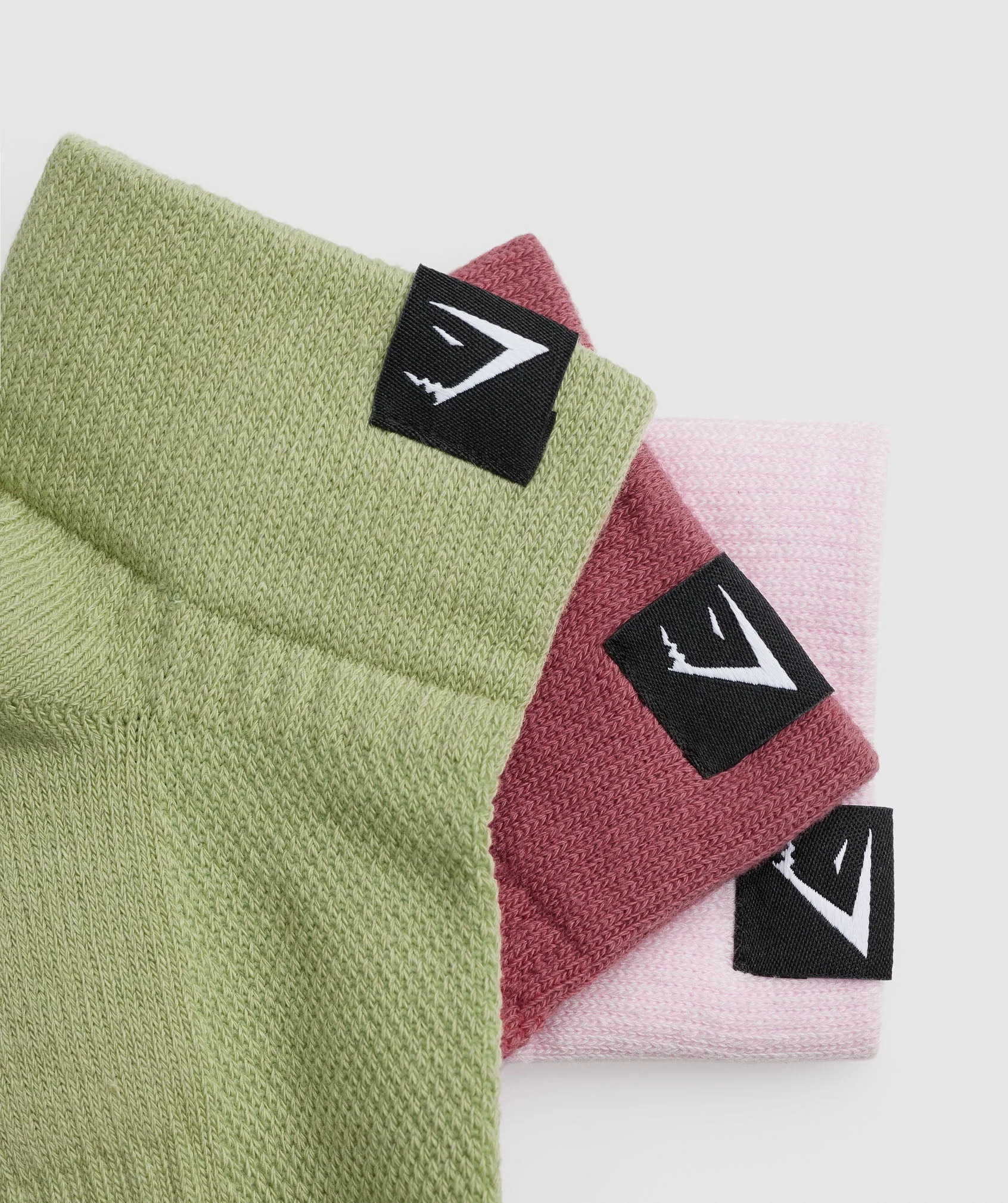 Woven Tab Quarter Socks 3pk Lemonade Pink/Soft Berry/Light Sage Green