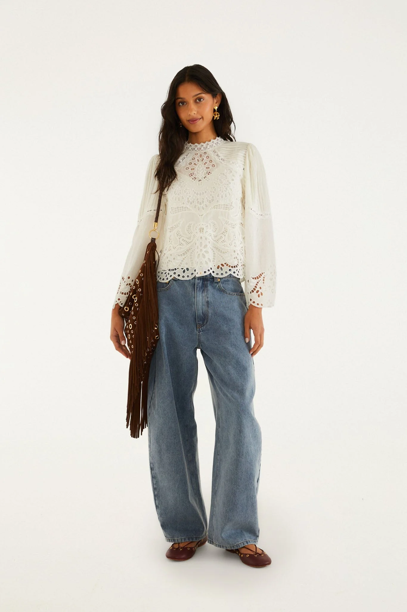 Off-White Richelieu Long Sleeve Blouse