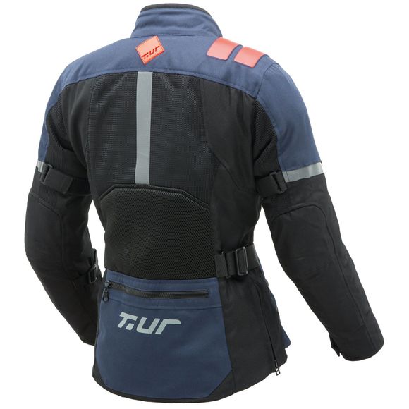 T.UR TRANSFER HYDROSCUD® LADY Motorcycle Jacket - Black / BlueRef: TUR0007