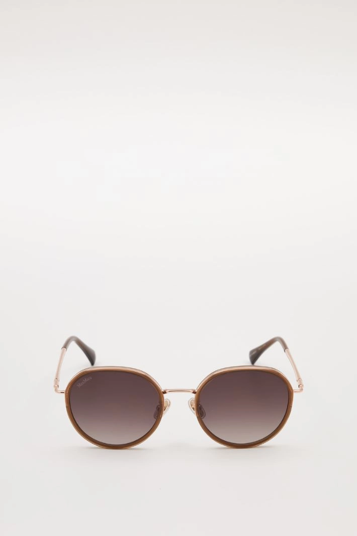 Round sunglasses - BEIGE BROWN