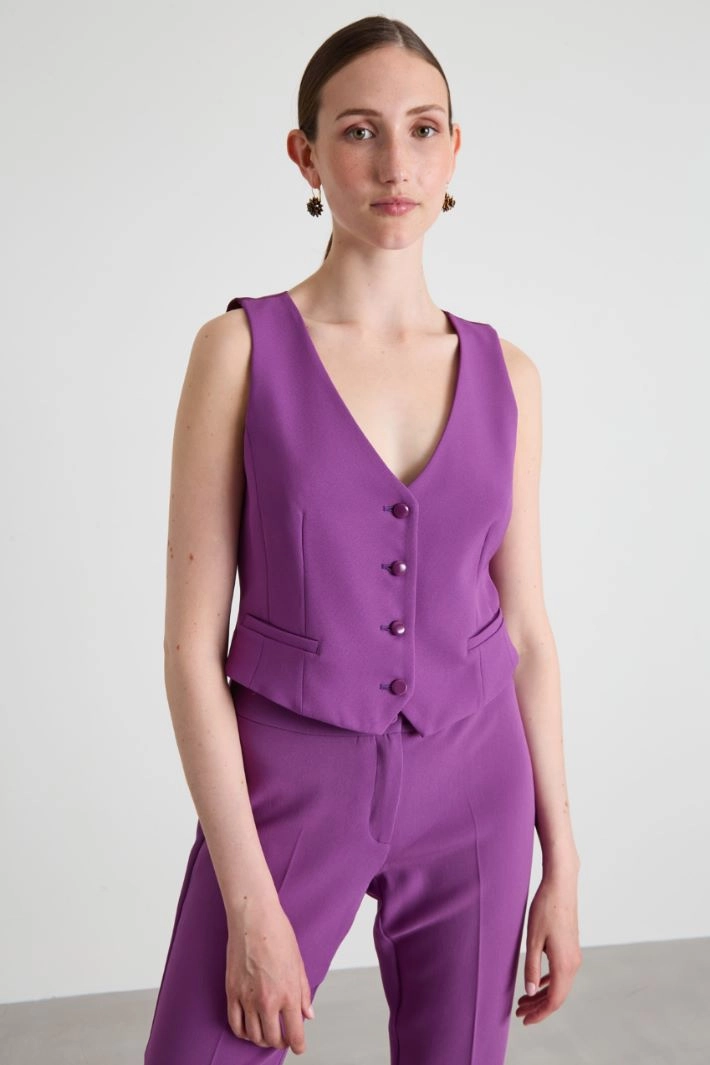 Slim-fit gilet - CYCLAMEN