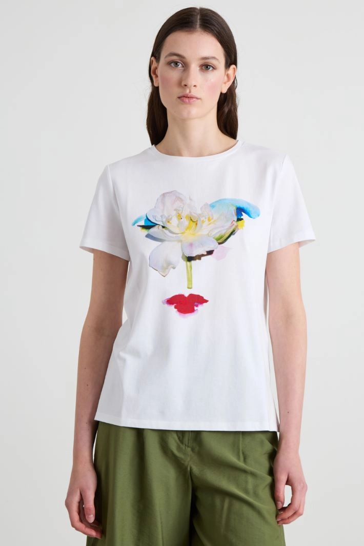 Print T-shirt - WHITE