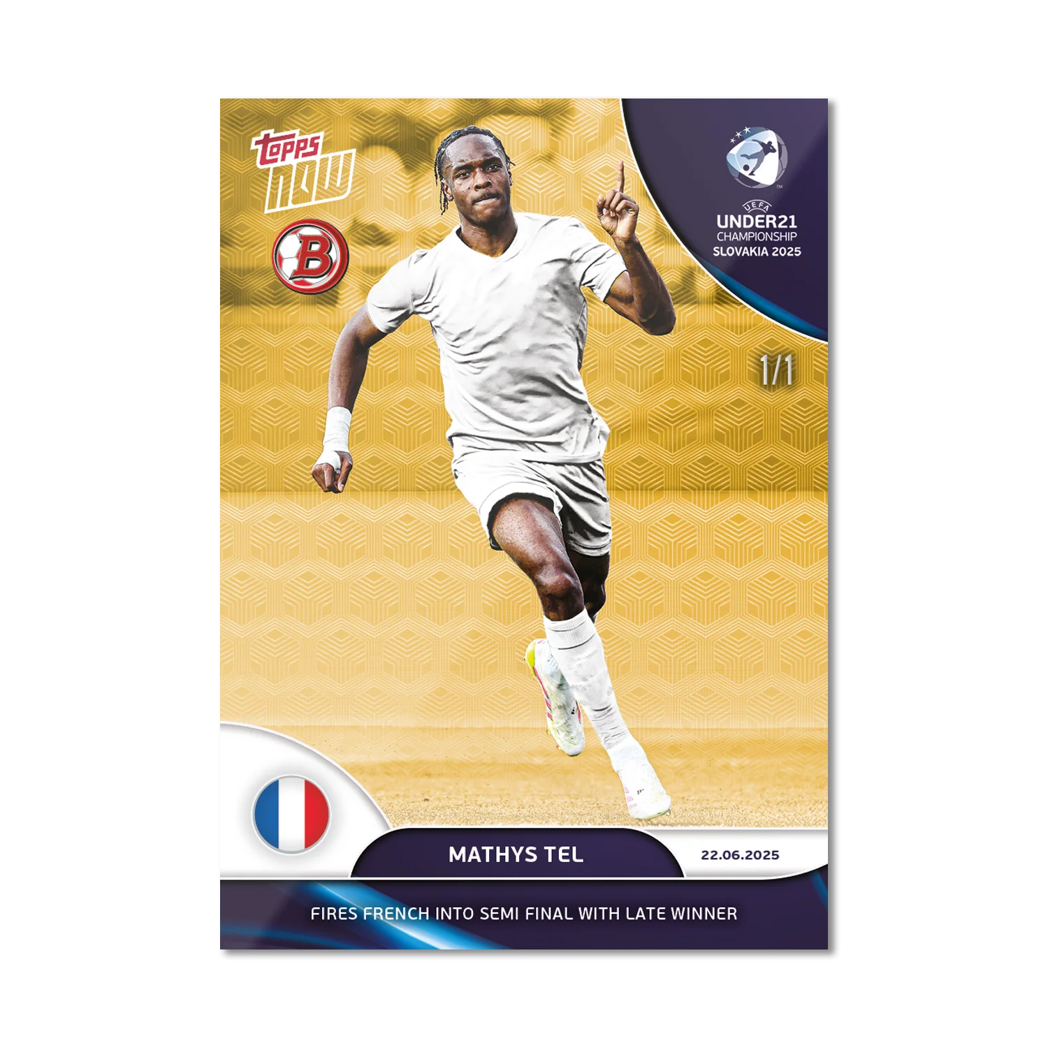 Mathys Tel - 2025 UEFA Euro U-21 Topps NOW® - Card 9